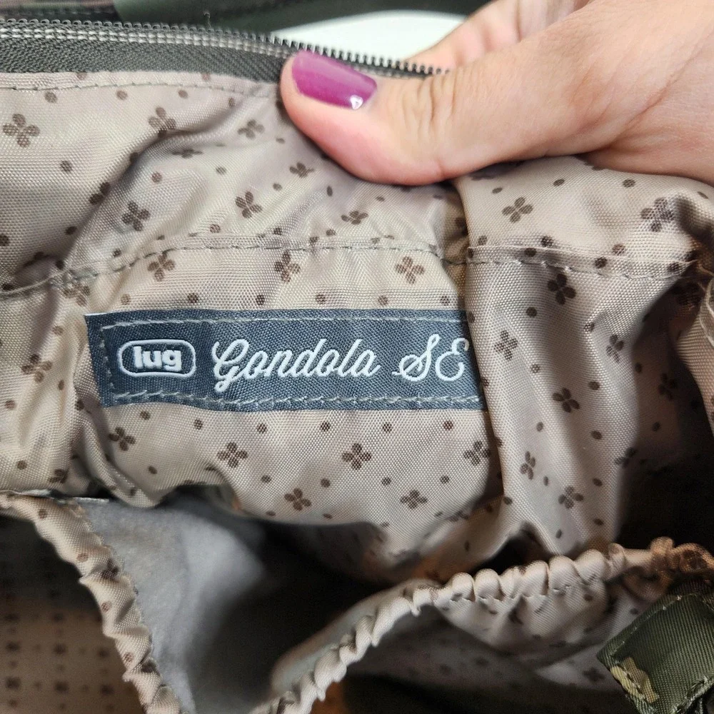 LUG Gondola SE Hobo Bag Womens Large Green Camo Shoulder Travel Purse Zip Top